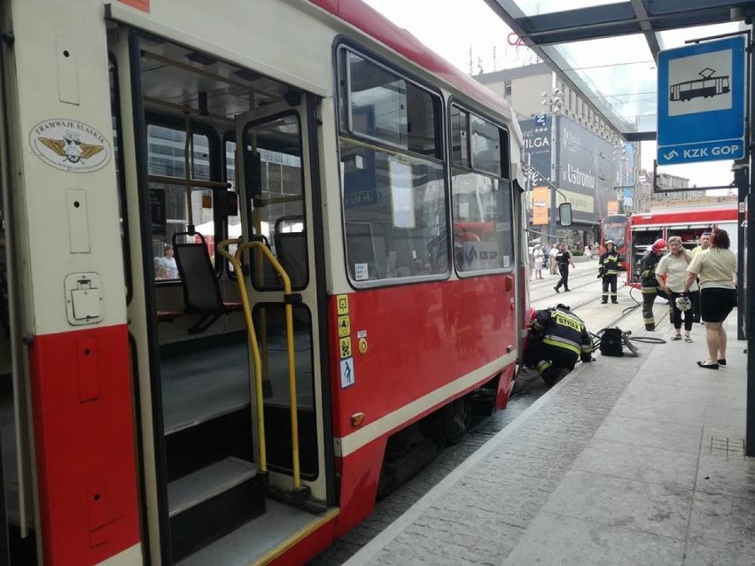 Pożar tramwaju w Katowicach