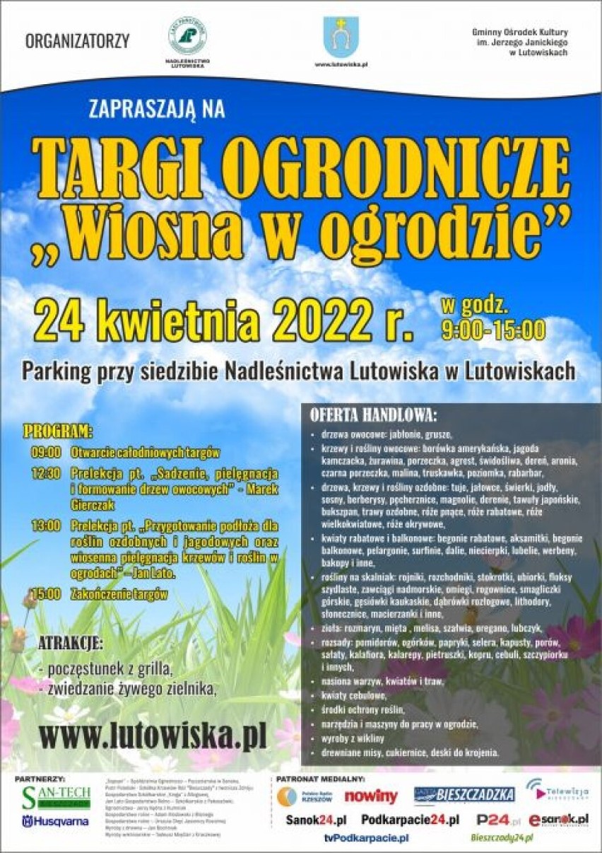 III Targi Ogrodnicze„Wiosna w ogrodzie” Lutowiska 2022