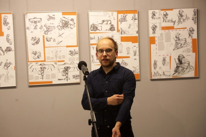 Wystawa Jacka Ambrożewskiego "pomysł / szkic / książka" w Legnicy, zdjęcia