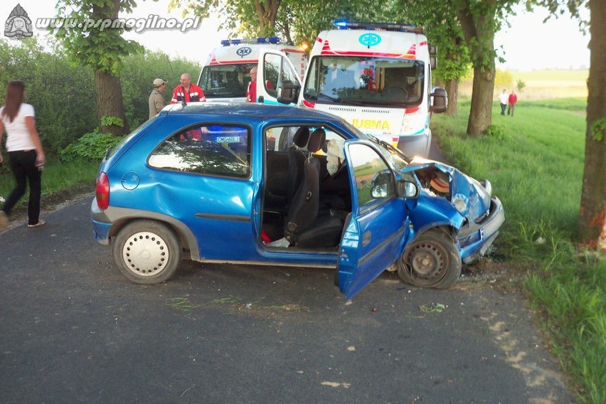 Wypadek koło miejscowości Palędzie Kościelne. 5 osób rannych [ZDJĘCIA]