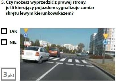 W nowych testach na prawo jazdy na przeczytanie pytania i...