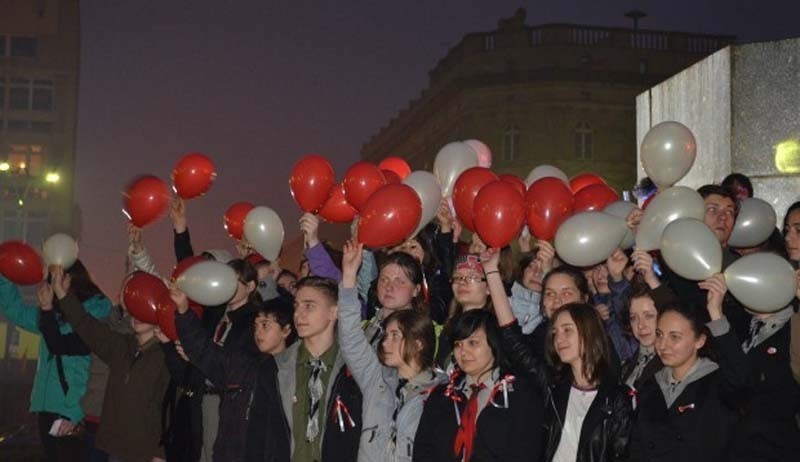 Święto Flagi w Łódź na placu Wolności