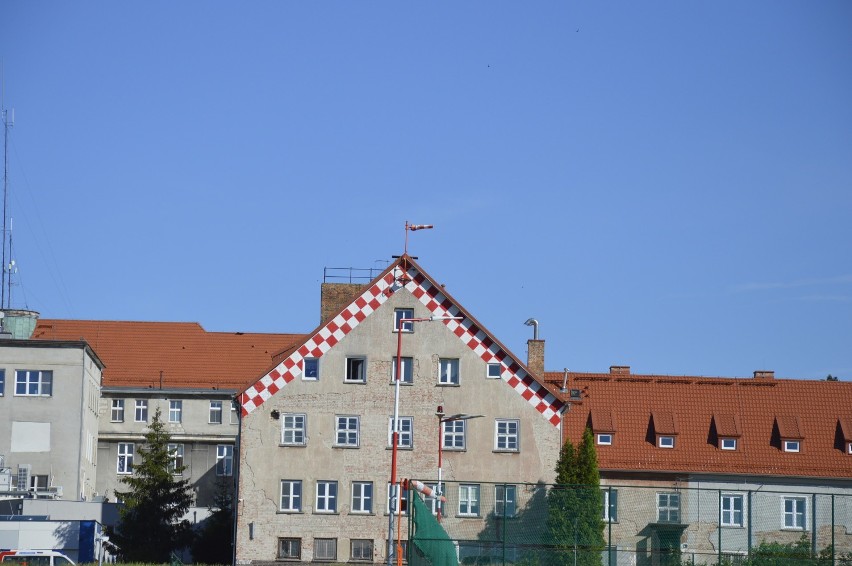 Rękaw powietrzny nad szpitalem w Sztumie