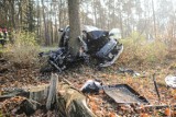 Wypadek pod Lesznem. BMW wypadło z drogi i rozbiło się na drzewie [ZDJĘCIA i FILM]