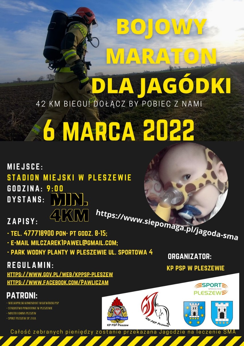 Maraton Bojowy dla Jagódki został przeniesiony na 6 marca