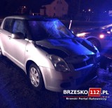 Uszew. Potrącenie pieszego, 69-latek trafił do szpitala [ZDJĘCIA]