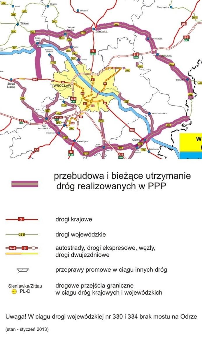 Prywatne drogi wokół Wrocławia