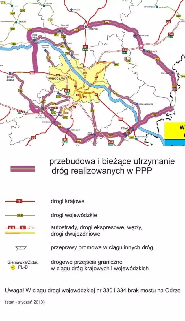 Prywatne drogi wokół Wrocławia