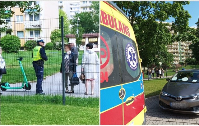 Wypadek na elektrycznej hulajnodze w Wałbrzychu. Nastolatkowie wjechali w dziecko