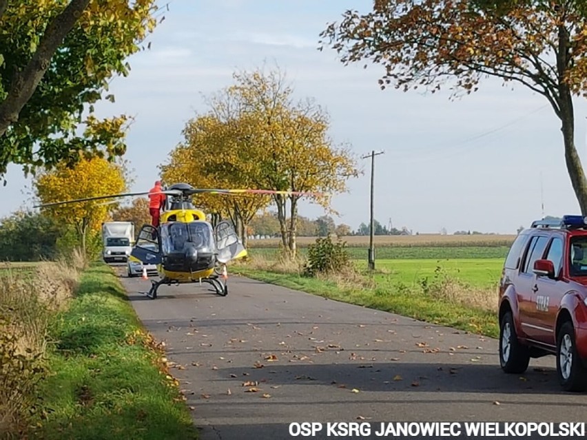 Wypadek w Brudzyniu (gmina Janowiec Wielkopolski).