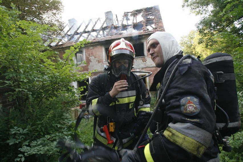 Pożar domu na Wielogórskiej w Legnicy