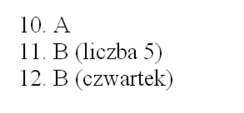 SPRAWDZIAN SZÓSTOKLASISTY 2013 CKE TYLKO ODPOWIEDZI