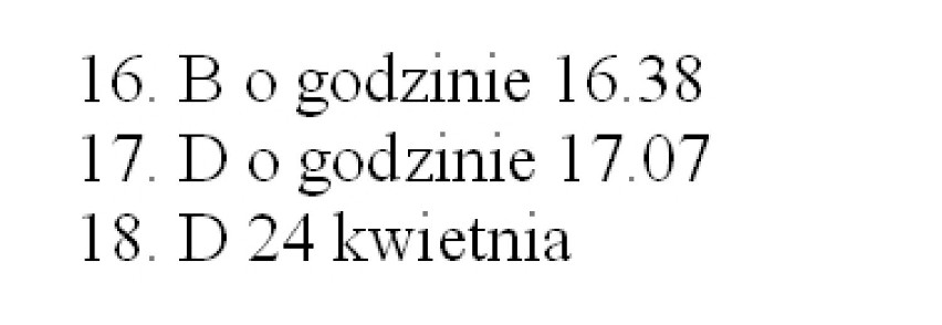 SPRAWDZIAN SZÓSTOKLASISTY 2013 CKE TYLKO ODPOWIEDZI