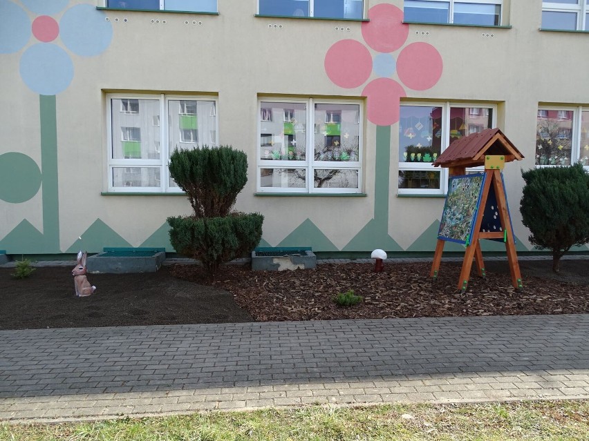 Ekologiczny punkt dydaktyczny w przedszkolnym ogrodzie przy Żytniej w Zduńskiej Woli