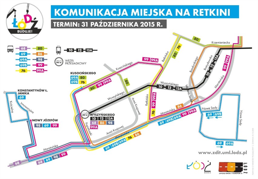 Oddanie do ruchu Trasy W-Z. Zmiany w organizacji MPK Łódź [MAPA]