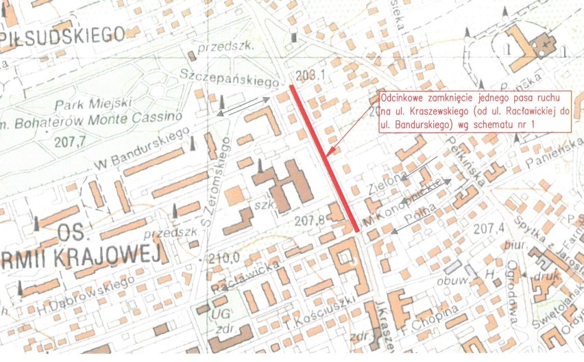 Kolejne zmiany w ruchu na ulicy Kraszewskiego w Jarosławiu. Zobacz je na dołączonej mapie! 