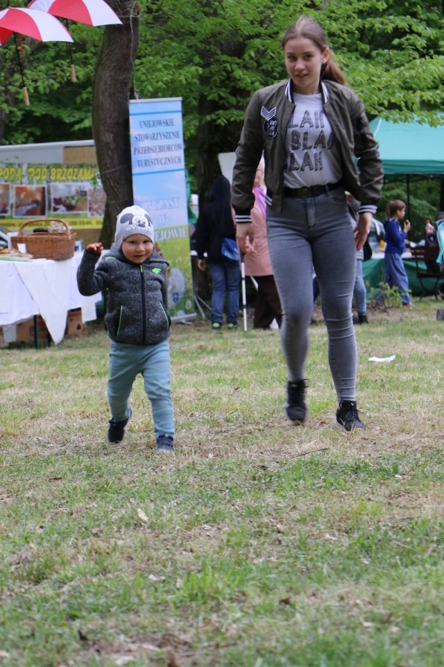 Majówka na polanie w parku w Uniejowie