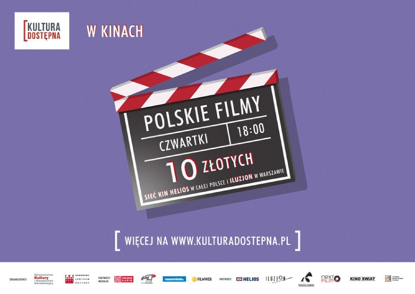 Kultura dostępna w kinach - najnowsze polskie produkcje za 10 zł w każdy czwartek