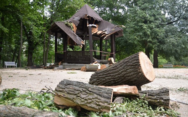 Altanka w Ogrodzie Saskim została zniszczona podczas burzy latem 2017 r. Zbudowano ją w latach  90-tych XX w.