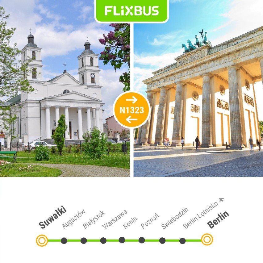 FlixBus ma nową trasę: Suwałki - Augustów - Białystok - Warszawa - Berlin. W końcu dołączamy do siatki połączeń FlixBusa