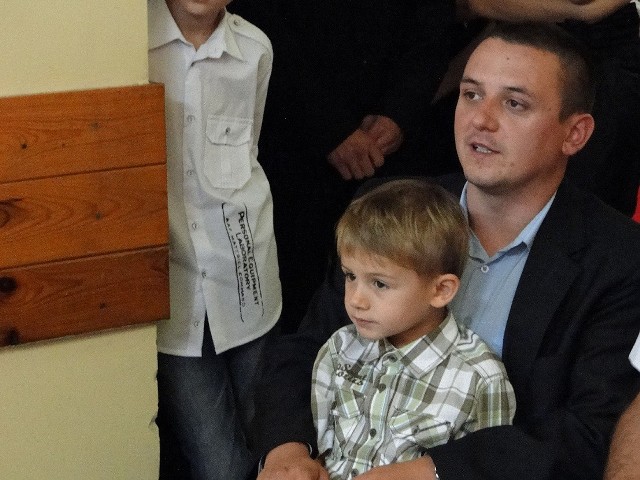 Michał Franas z synkiem Frankiem
