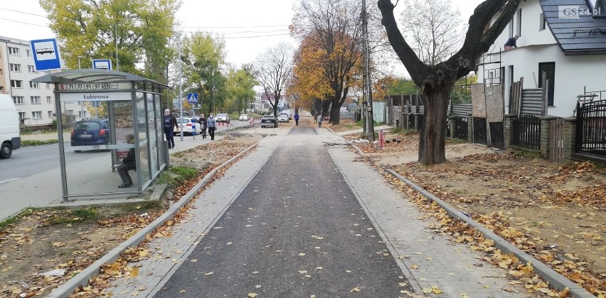 Szczecin. Na Łubinowej widać już nową ścieżkę rowerową  