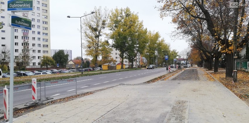 Szczecin. Na Łubinowej widać już nową ścieżkę rowerową  