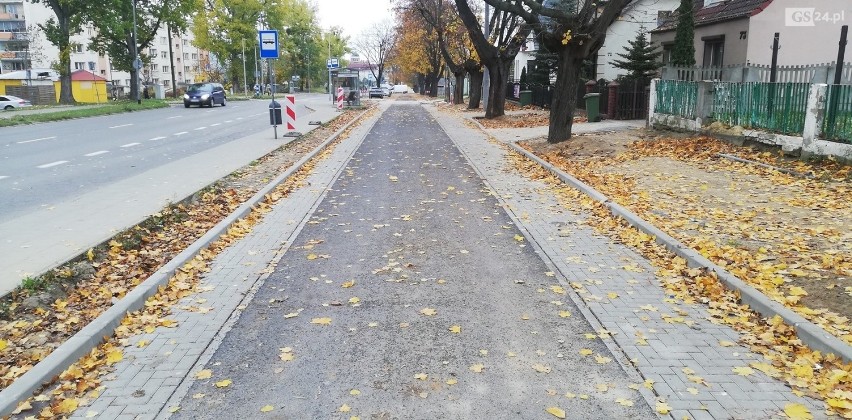 Szczecin. Na Łubinowej widać już nową ścieżkę rowerową  