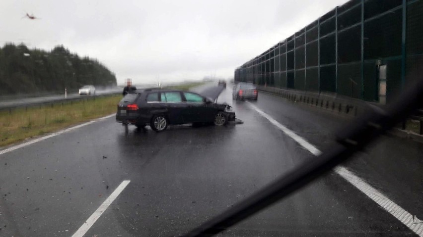 Jeden z wypadków na 224 kilometrze autostrady A1 pod...