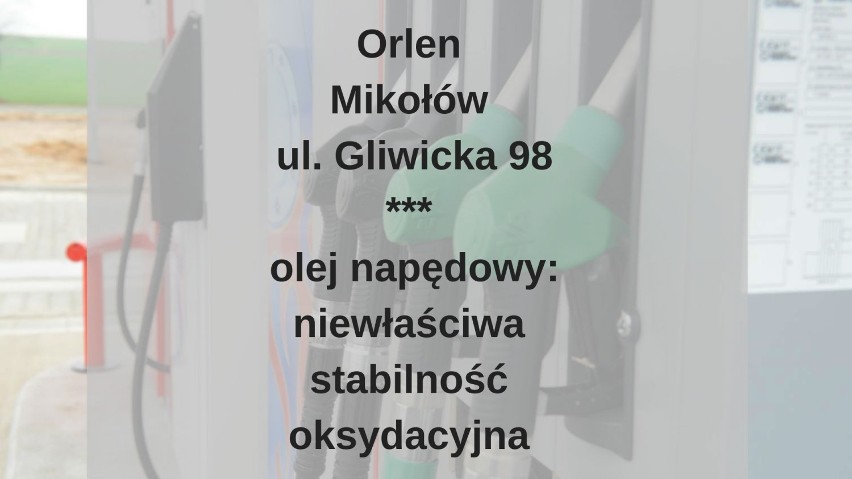 Jakość paliw w woj. śląskim [raport UOKiK 2018]. Na których stacjach wykryto pewne nieprawidłowości 