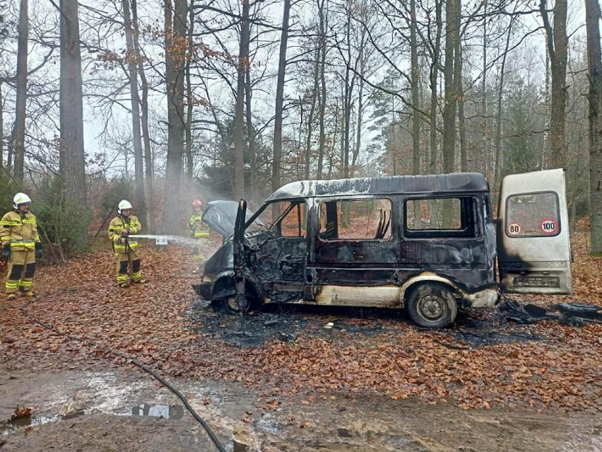 Pożar busa na trasie Sypniewo-Sypniewko Folwark