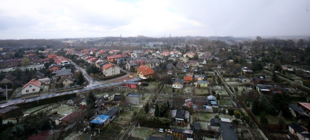 Widok na Siemianowice Śląskie z bloku w dzielnicy Bytków