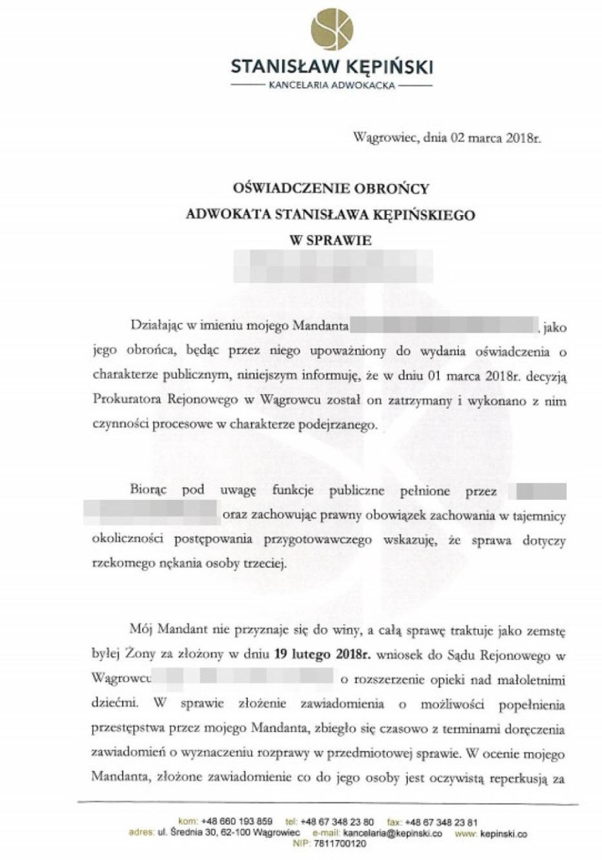 Akt oskarżenia przeciwko wągrowieckiemu radnemu. Prokurator skierował już sprawę do Sądu Rejonowego w Wągrowcu