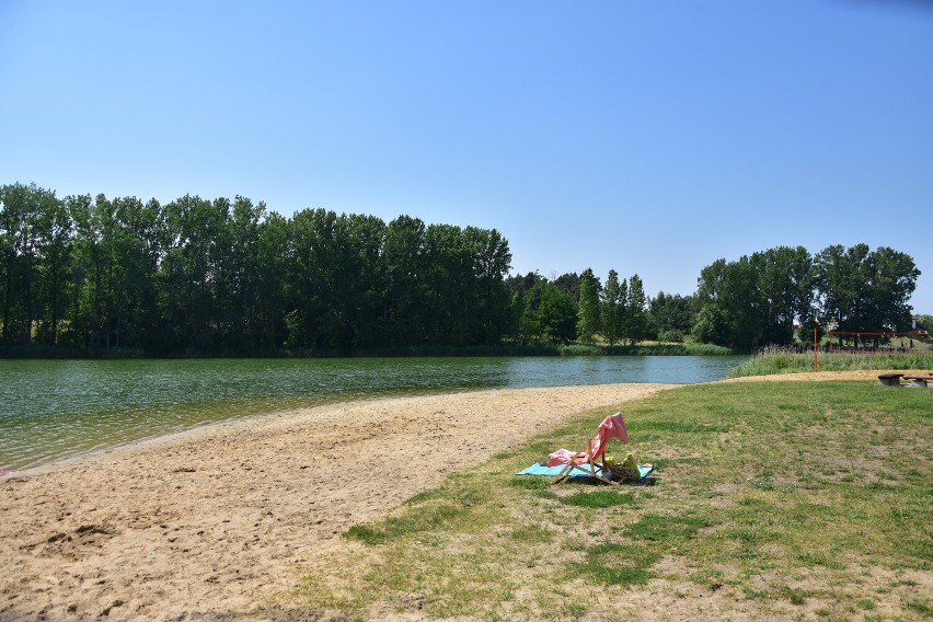 Plaża w Laskowie, gmina Janowiec Wielkopolski.