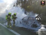 Swarożyn: pożar samochodu osobowego na autostradzie A1 [28.05.2020]