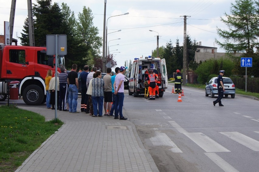 Wypadek na skrzyżowaniu Sucharskiego/Poprzeczna w Radomsku