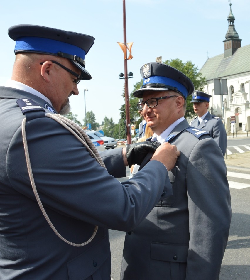 Na zdjęciu młodszy inspektor Tomasz Miłak podczas święta...