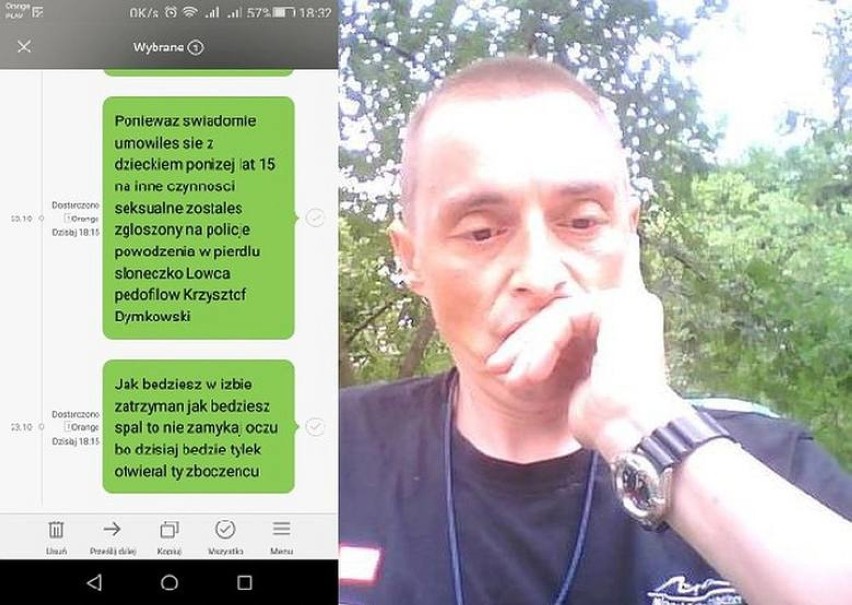 Łowca Pedofilów Krzysztof Dymkowski przedstawił zapis udanego polowania na zboczeńca.
