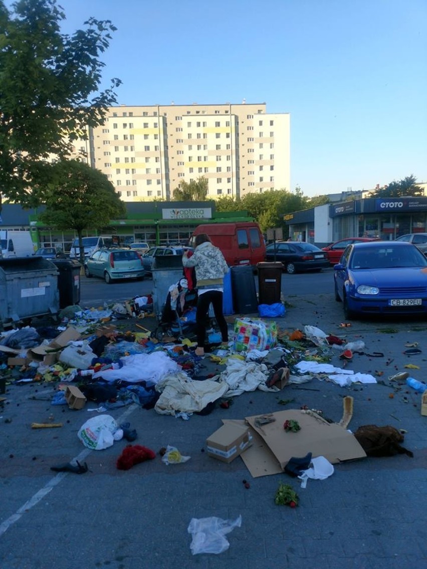 Pijana kobieta demoluje rynek Łazarski. Straż Miejska i Targowiska Poznańskie bezsilne