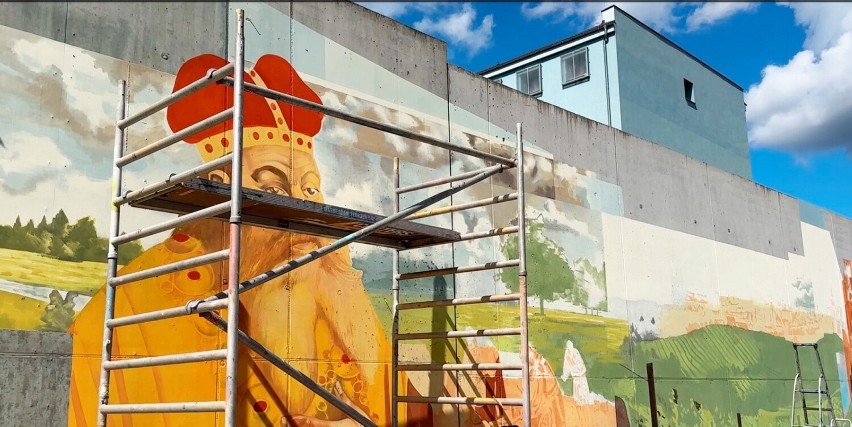 W Zielonej Górze powstaje mural historyczny. Mieszkańcy tego obiektu zobaczą go dopiero, jak wyjdą na wolność 