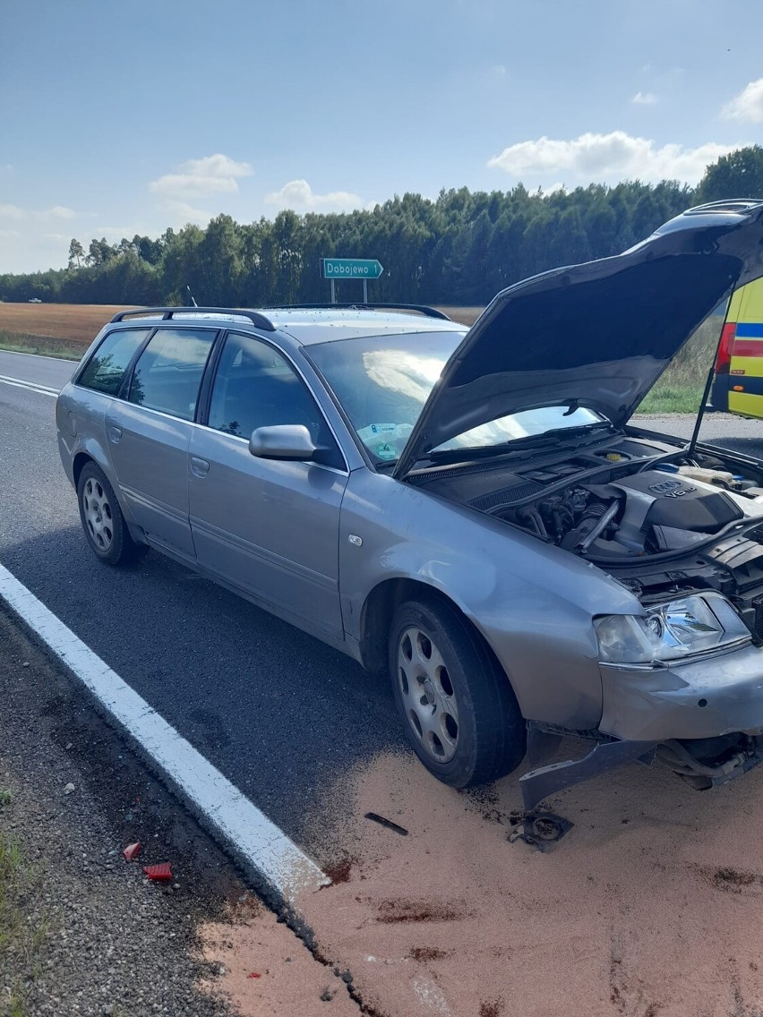 Wypadek w Stołcznie w gminie Człuchów - dwie osoby w szpitalu.