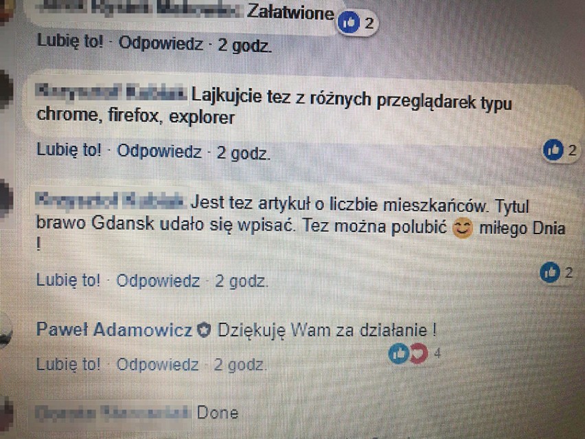 Paweł Adamowicz zachęca na zamkniętej facebookowej grupie do trollowania pod wywiadem z Kacprem Płażyńskim? 