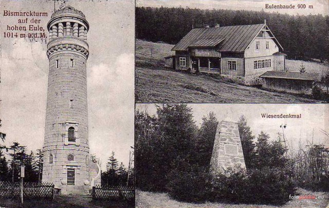 Wieża widokowa na Wielkiej Sowie na przedwojennych zdjęciach