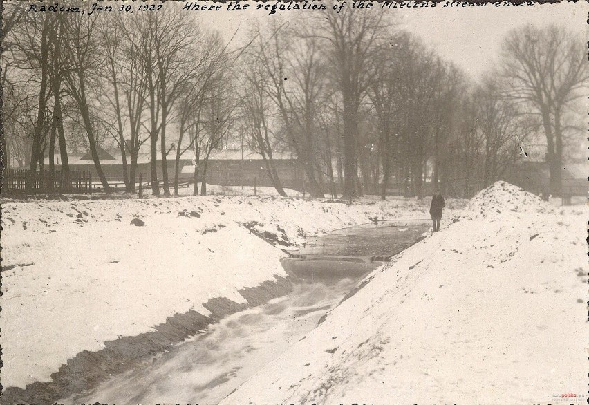 30 stycznia 1927 roku, Radom, Stary Ogród. Rzeka Mleczna.