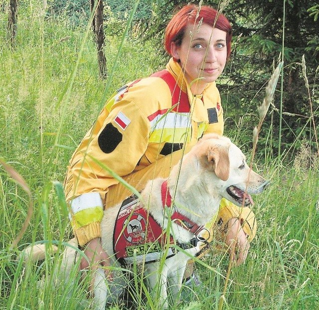Dziewczynkę odnalazła Mika, pies Urszuli Adamczyk, przewodniczki sekcji