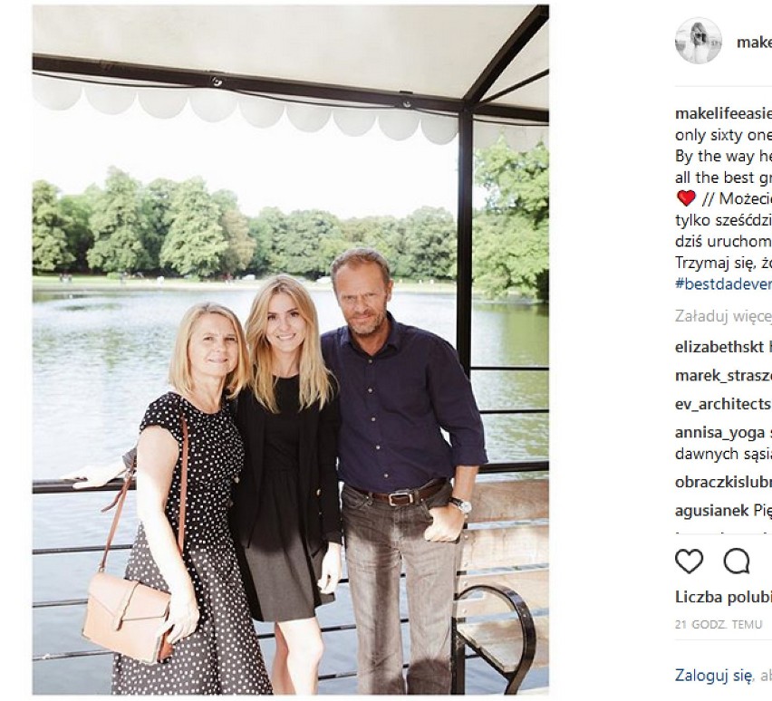 Były premier Donald Tusk założył konto na Instagramie."Trzymaj się żółtodziobie" - napisała mu córka