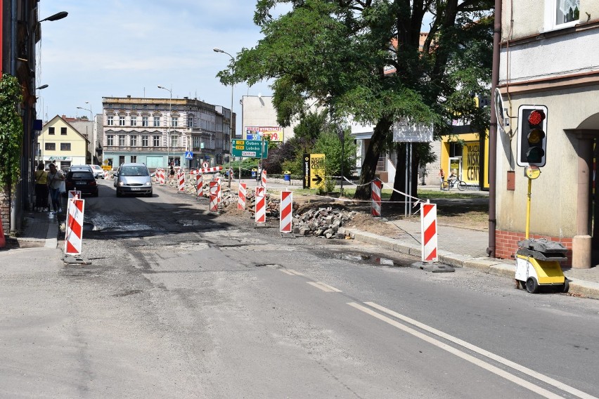 Przebudowa skrzyżowania głównego w Gubinie.