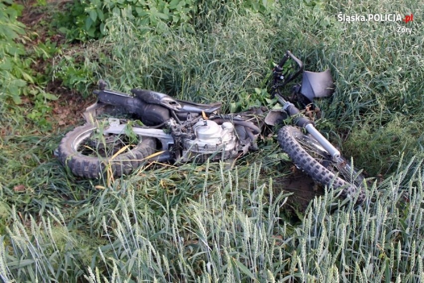 Wypadek motocyklisty w Żorach. Nie żyje 38-latek [ZDJĘCIA]
