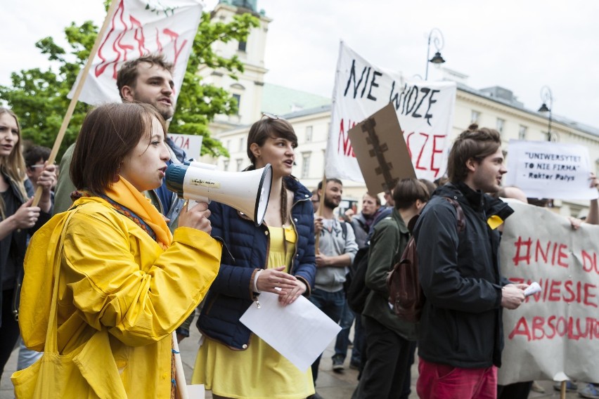 Protest studentów UW