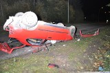 Wypadek na trasie Siemiatycze-Baciki Bliższe. Dachował pijany kierowca [zdjęcia]